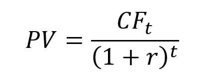 Present value of a cash flow