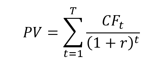 Present value of a series of cash flows