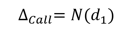 Formula for the delta of a call option
