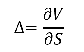 Formula for the delta of an option