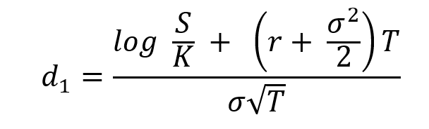 Formula for d1