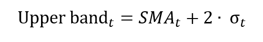 Bollinger upper band