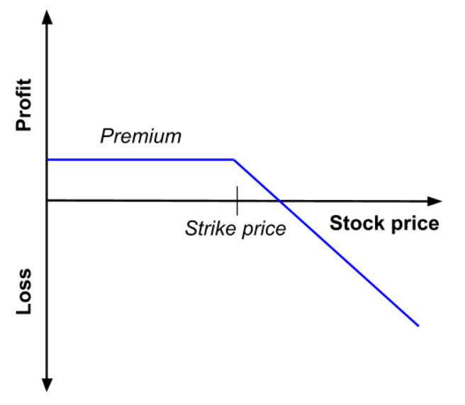 Profit and loss (P&L) as a function of the price of the underlying asset at maturity