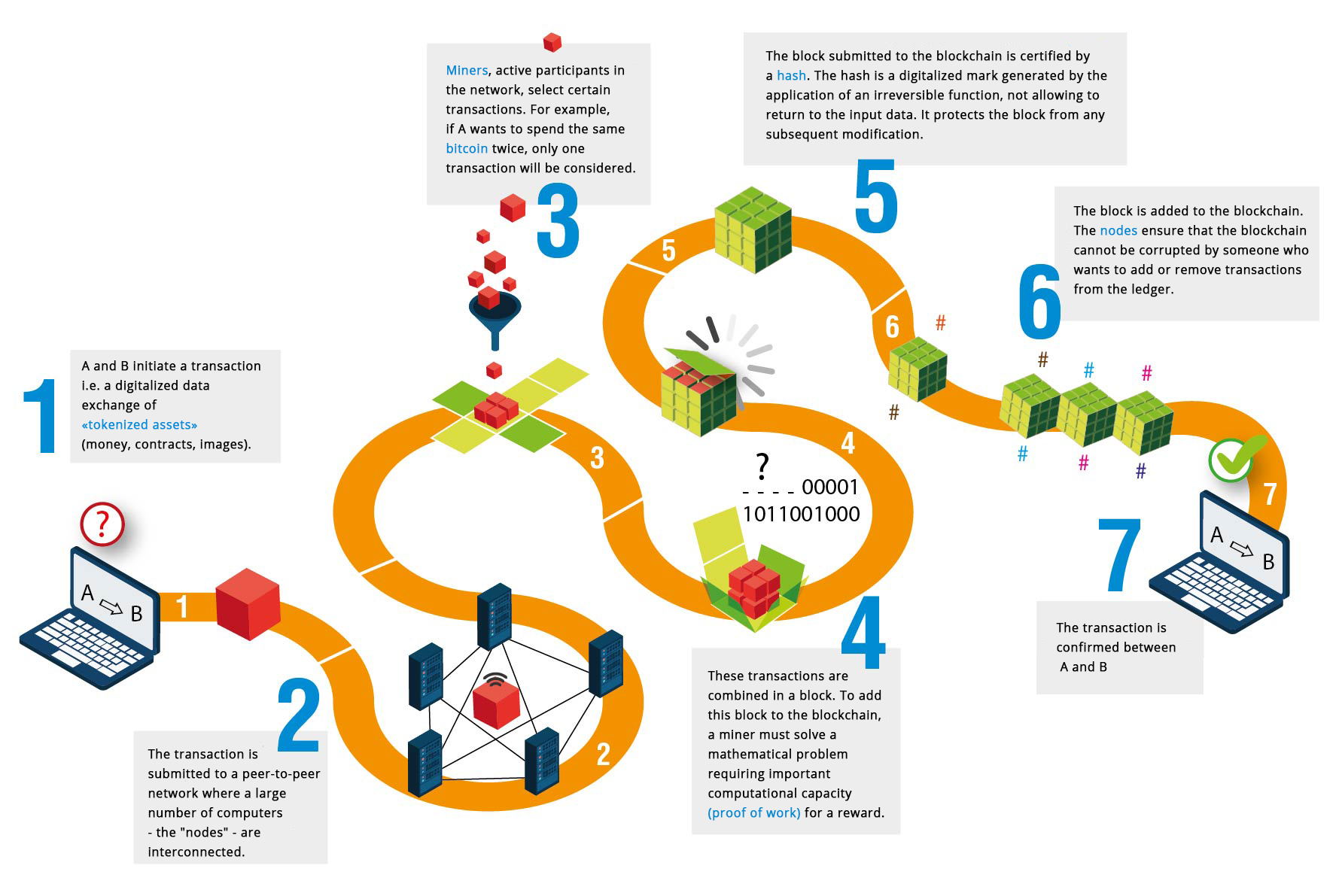 Schema of the blockchain