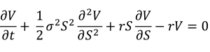 BSM model equation