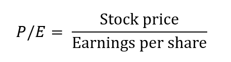 Price earnings ratio