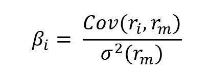 CAPM beta formula