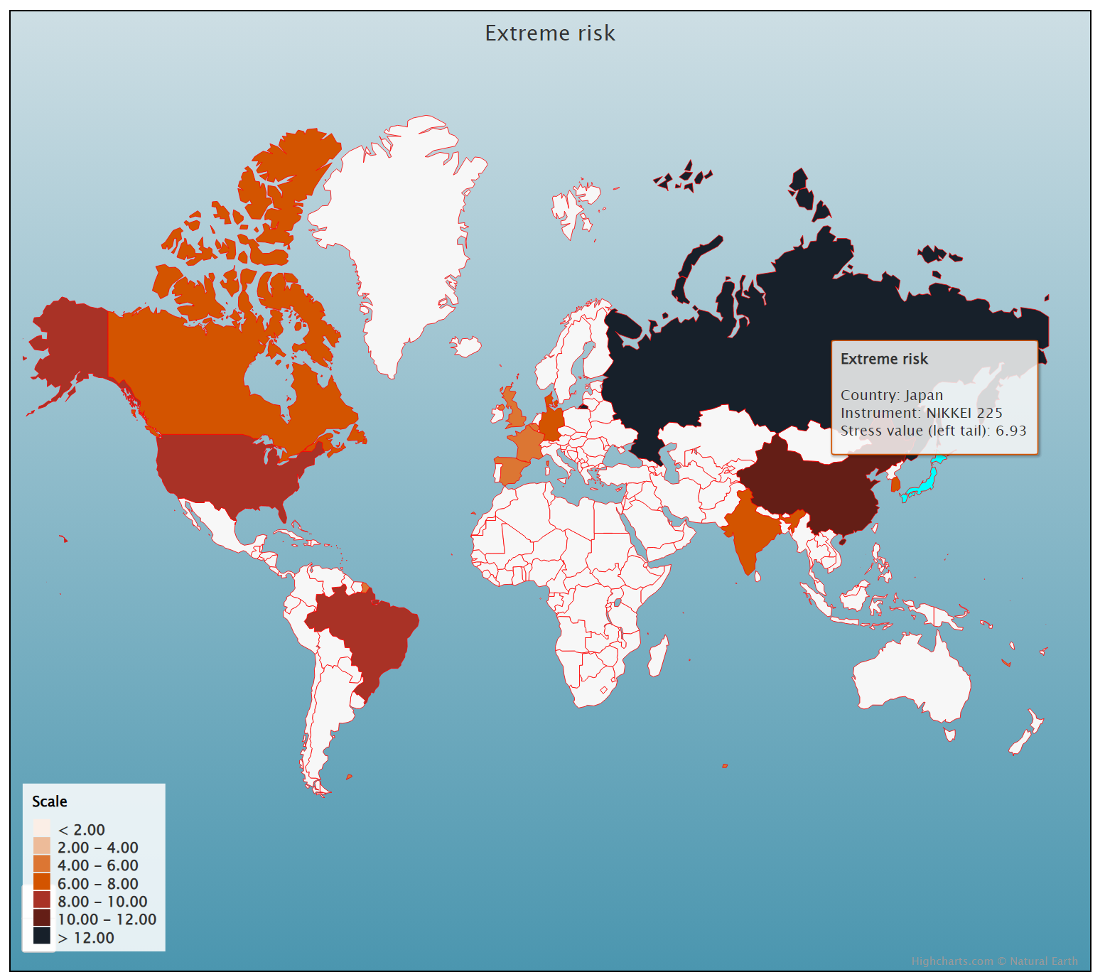 Extreme risk map