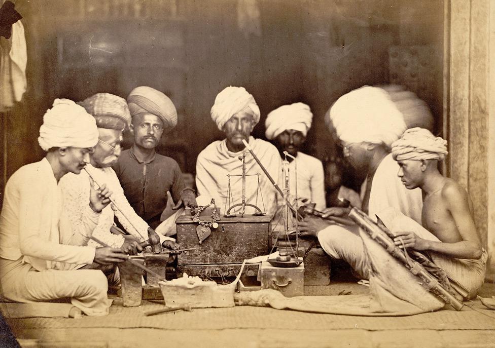  Photograph of a group of goldsmiths in 1873