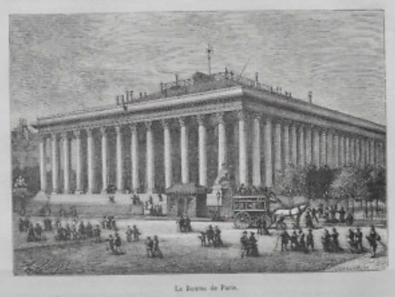 Paris Stock Exchange building: Palais Brongniart in the 19th century