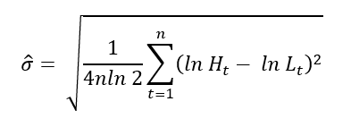 Parkinson Volatility formula