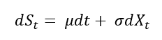 Standard Brownian motion formula.