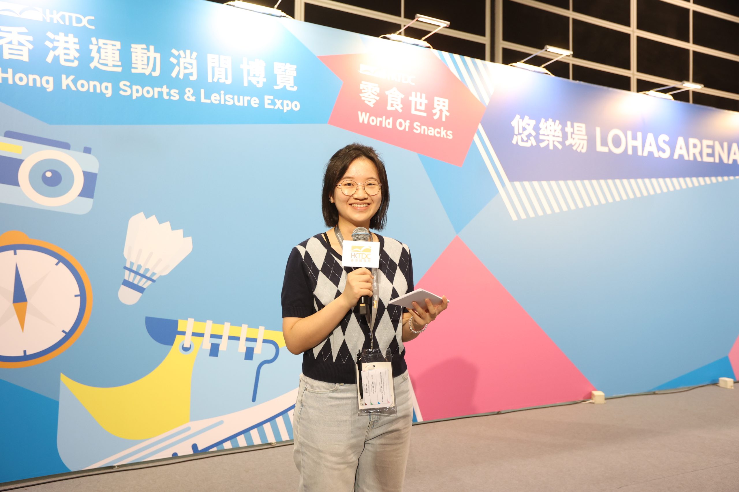 Working at an exhibition