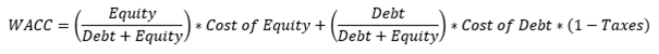 Formula for the WACC