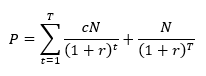 Bond price formula