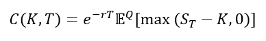 Call option risk-neutral value.
