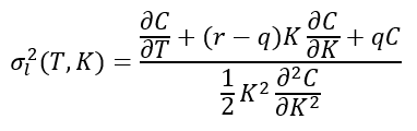 Local volatility formula