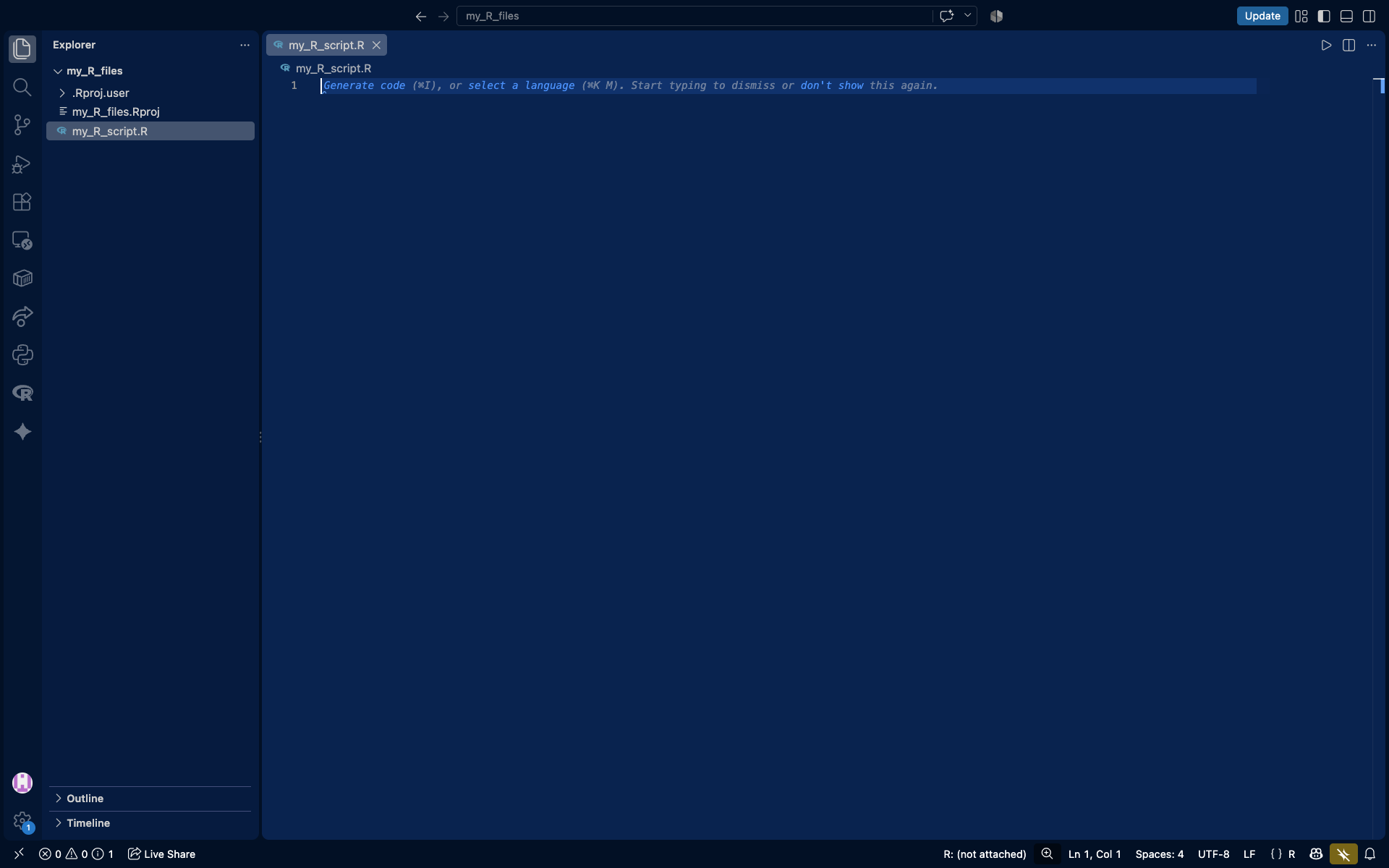 Visual Studio Code running R