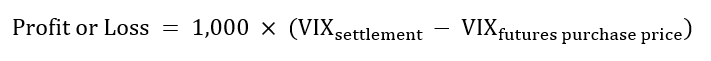 VIX Futures Payoff Formula